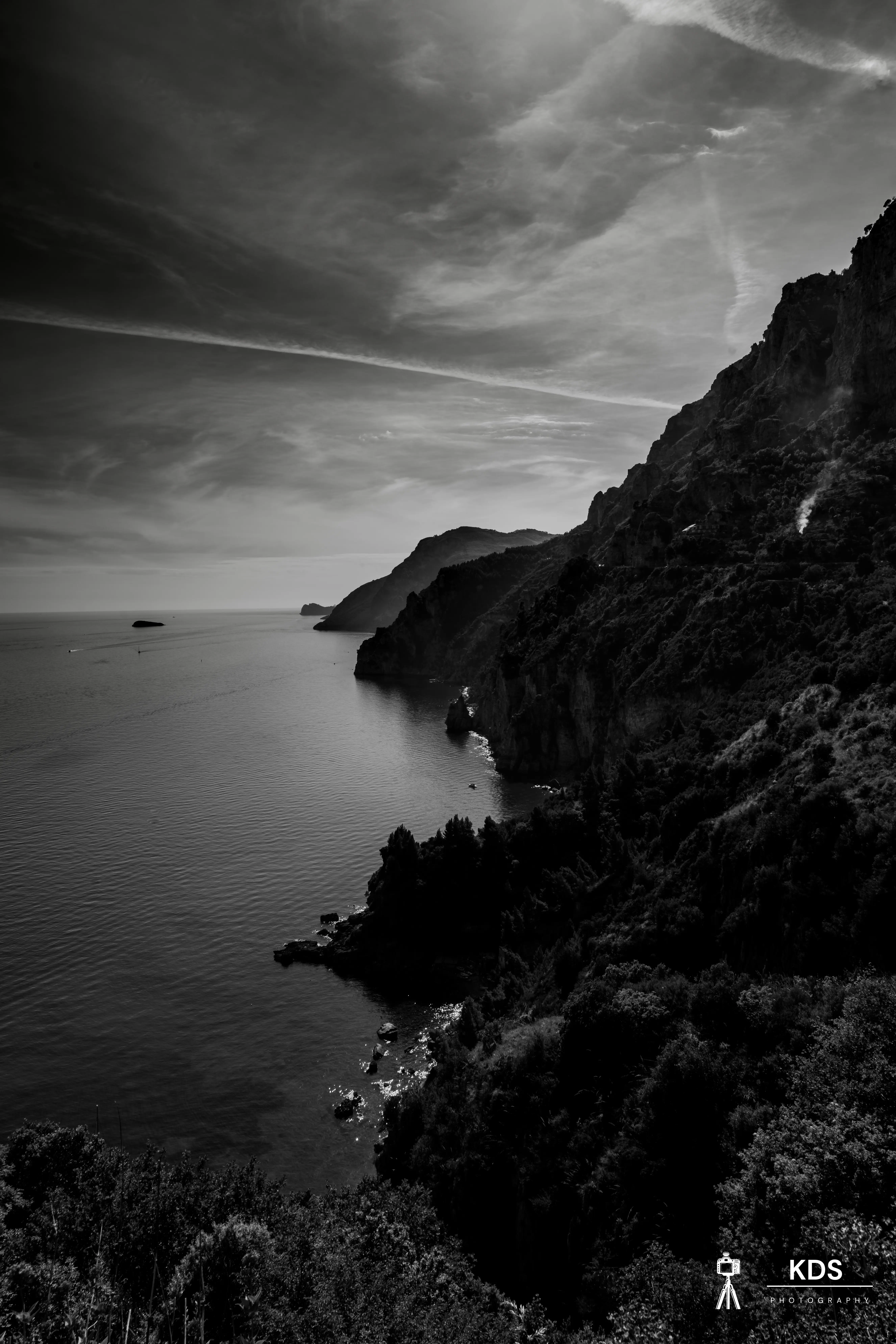 Sorrento Peninsula B&W